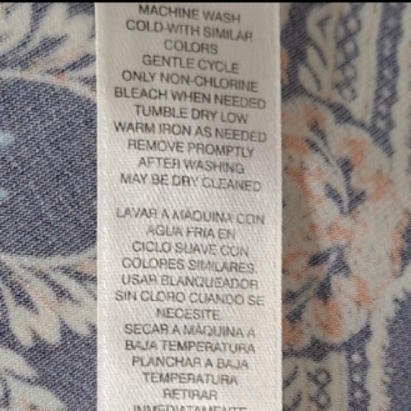 Chicos Navy Blue Orange Patterned Bohemian Retro Festival Boho Maxi Dress Size M - Picture 12 of 13